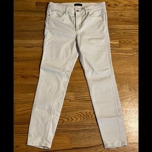Ann Taylor - Petite Size 8P White Modern Skinny Velvet Jeans Pants